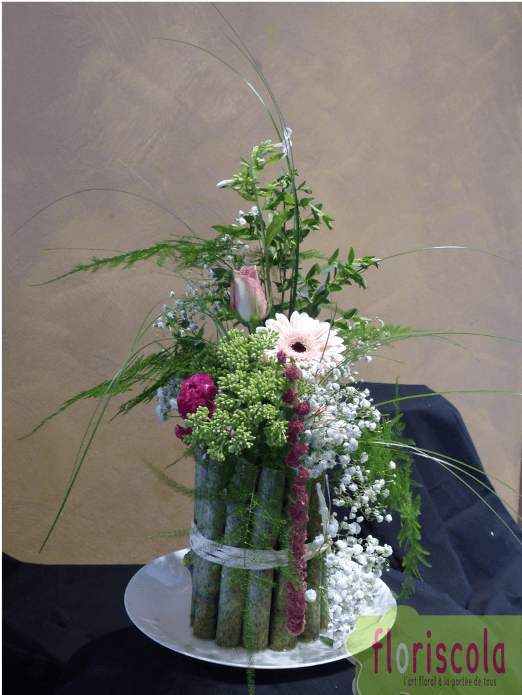 REPORTAGE « CASCADE » ATELIER D’ART FLORAL A VAUJANY du 21 juillet 2020 animé par Dominique