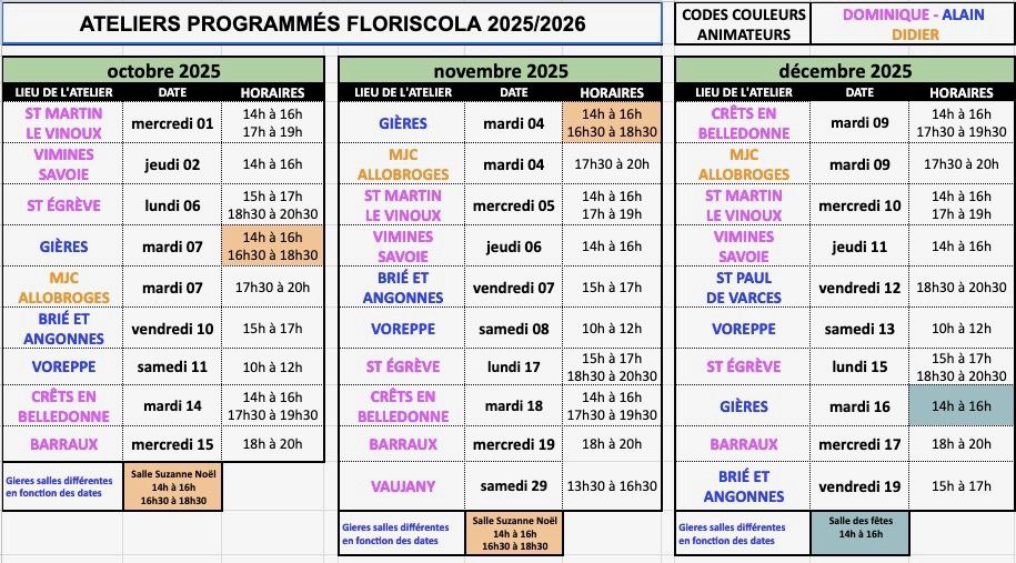 Ateliers et Programmes 2025-2026 Floriscola Ateliers et Programmes 2025-2026 Floriscola